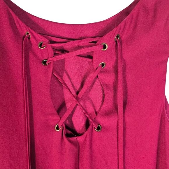 Jodi Kristopher Rich Burgundy Dress Size S - Picture 3 of 6